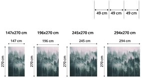 Carta da parati autoadesiva – Foresta nella nebbia in bianco e nero