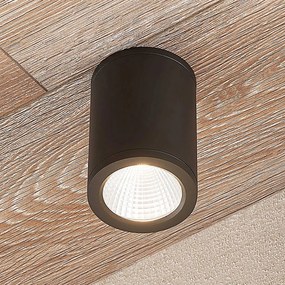 Downlight a LED Embla, alluminio IP54 grigio scuro Embla Lucande, Alluminio / Grigio / Zincato, Alluminio, Moderno, Plafoniere LED