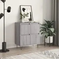 Credenza Grigio Sonoma 60x35x70 cm in Legno Multistrato 831218