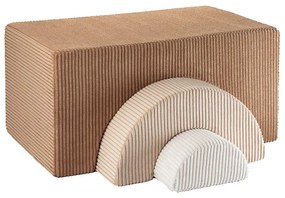 Gioco per psicomotricità marrone in velluto a coste 3 pz altezza totale 37 cm 75x49 cm Rainbow Montessori – Wigiwama