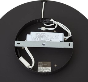 Plafoniera moderna nera con LED integrato e interruttore a 3 vie - Frini