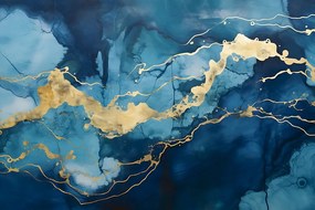 Stampa su tela – Marmo blu