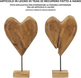 Scultura Dobu In Teak Riciclato Cm 25X12X45 (Pezzi Unici - Non Rip. In Serie)