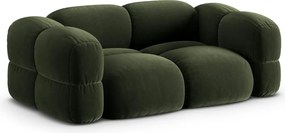 Divano verde con rivestimento in velluto 210 cm Loretto – Cosmopolitan Design