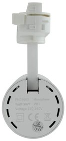 Faro LED 30W Monofase 38°/60° 130lm/W CRI92 no Flickering Colore Bianco Naturale 4.000K