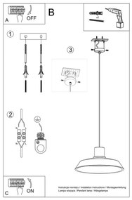 Sollux SL.0282 - Lampadario a sospensione con filo AFRA 1xE27/60W/230V grigio/legno naturale