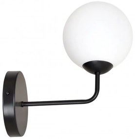 Applique da Parete in Acciaio e Vetro PREGOS K1 Nero/Bianco E14 Colore del corpo Nero