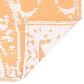 Tappeto da Esterni Arancione e Bianco 80x150 cm in PP