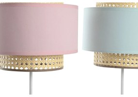 Lampada da tavolo DKD Home Decor Metallo Verde Rosa chiaro 220 V 50 W (2 Unità) (26 x 26 x 55 cm)