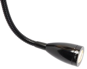 Lampada da parete intelligente nera con paralume in velluto grigio scuro incl. Wi-Fi A60 - Stacca