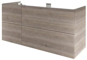 Mobile da bagno sotto lavabo SENSEA Neo  lucido L 135 x H 64 x P 48 cm 4 cassetti, lavabo non incluso