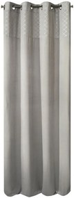 Tenda in velluto grigio pieno con stampa lucida 140 x 250 cm