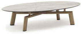 GAMORA - tavolino con struttura in alluminio effetto legno