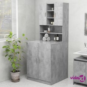 vidaXL Mobile per Lavatrice Grigio Cemento