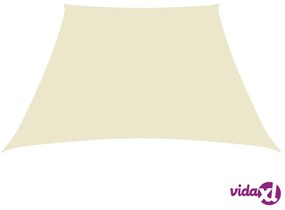 vidaXL Parasole a Vela in Tela Oxford a Trapezio 2/4x3 m Crema