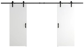 Doppia porta scorrevole - 2 x H205 x L83 cm - MDF + PVC Bianco - VARIN