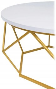 Tavolino DIAMOND 40x70 cm oro/bianco