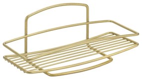 Mensola da bagno in acciaio color oro Onda - Metaltex