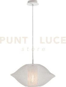 Lampadario a sospensione harem bianca 1 luce attacco e27 40xx40x150cm