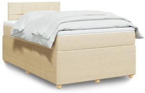 Giroletto A Molle Con Materasso Crema 120x190 Cm İn Tessuto /
