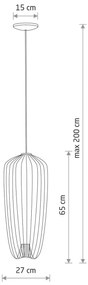 Nowodvorski Lighting Lampada a sospensione Pumpkin S, grigio chiaro, Ø 27 cm, metallo, GU10