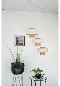 Brilagi - Lampadario a sospensione con filo DALLAS 3xE27/15W/230V marrone/color crema/bianco