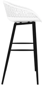 Sgabelli da bar 4 pz bianchi