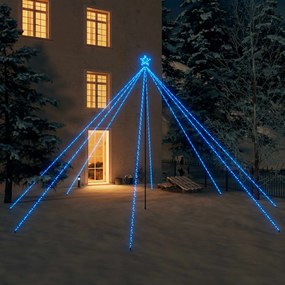 Luci Albero di Natale Interni Esterni con LED Multicolori e Bianco Freddo, Blu / 800 LED / 5 m