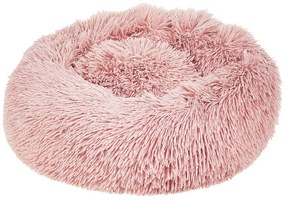 Cuccia per cani finta pelliccia rosa ⌀ 50 cm KULU Beliani