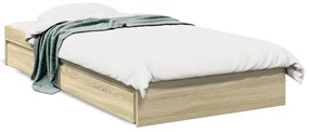 Giroletto cassetti rovere sonoma 90x200 cm legno multistrato