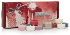 Set 10 tealight Natale con portacandela Yankee Candle con confezione regalo