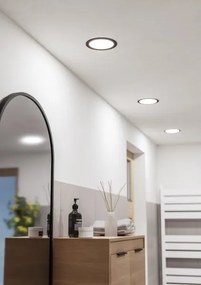 Eglo 901414-LED Plafoniera da incasso per bagno FUEVA LED/10,5W/230V Ø 16,8 cm IP44 nera