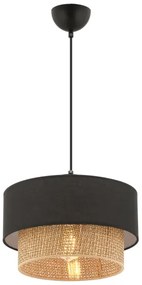 Lampadario a sospensione su cavo ECHO 1xE27/60W/230V nero/marrone