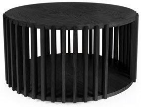 Tavolino in rovere nero , ø 83 cm Drum - Woodman