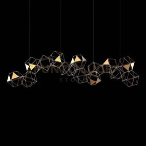 Lucciola pro 14 lampada a sospensione lineare con triangolo in meta...