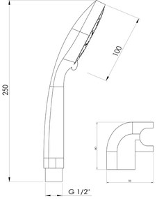 Aqualine - Set da doccia ERICA cromo lucido