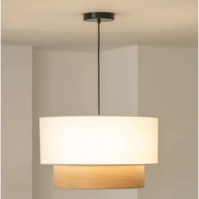 Brilagi - Lampada a sospensione LED su cavo CERIA 1x E27/40W/230V Ø 50 cm bianco/beige