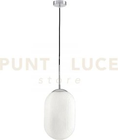 Lampadario a sospensione greenwich ovale bianca 1 luce attacco e27 ...