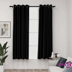 vidaXL Tende Oscuranti Effetto Lino 2 pz 140x175 cm Antracite