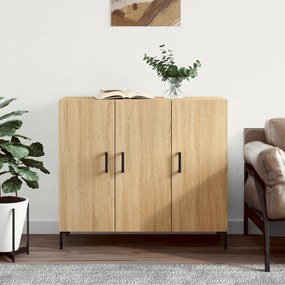 Credenza Rovere Sonoma 90x34x80 Cm İn Legno Multistrato /