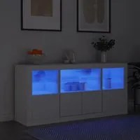 Credenza con Luci LED Bianca 142,5x37x67 cmcod mxl 85670