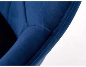 Set di sedie da pranzo blu scuro in imbottito con braccioli 2 pz Nolan Square – Unique Furniture