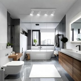 Brilagi - Luce Spot da bagno SELE 4xGU10/30W/230V IP44 argento