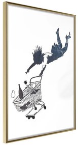 Poster  Banksy: Shop Until You Drop  Cornice Quadri Cornice d'oro, Larghezza x Altezza Home decor 20x30