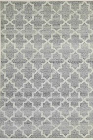 Kilim Tappeto 150x220 Nero (Indian) Annodato A Mano