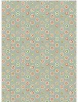 GP & J Baker Carta da parati Court Buttons - Aqua/ Red