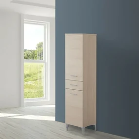 Colonna bagno dappoggio H 153,5 cm larice con 2 ante e cassetto Desya