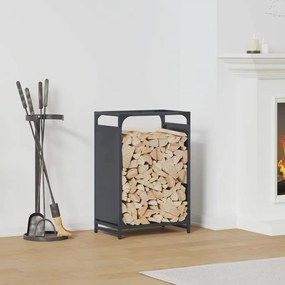 Rastrelliera Per Legna Da Ardere Antracite 44x28x65 Cm /