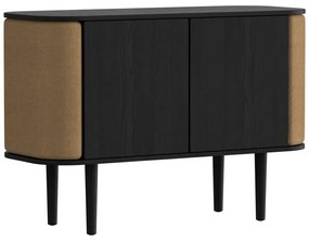 Cassettiera bassa nero-marrone in rovere 109x75 cm Treasures - UMAGE