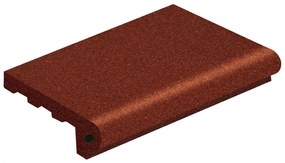 Piastrella da pavimento e rivestimento interno ed esterno Terminale in terracotta opaco rosso 13.5 x 26 cm Sp. 11 mm traffico medio (pei 2/5)